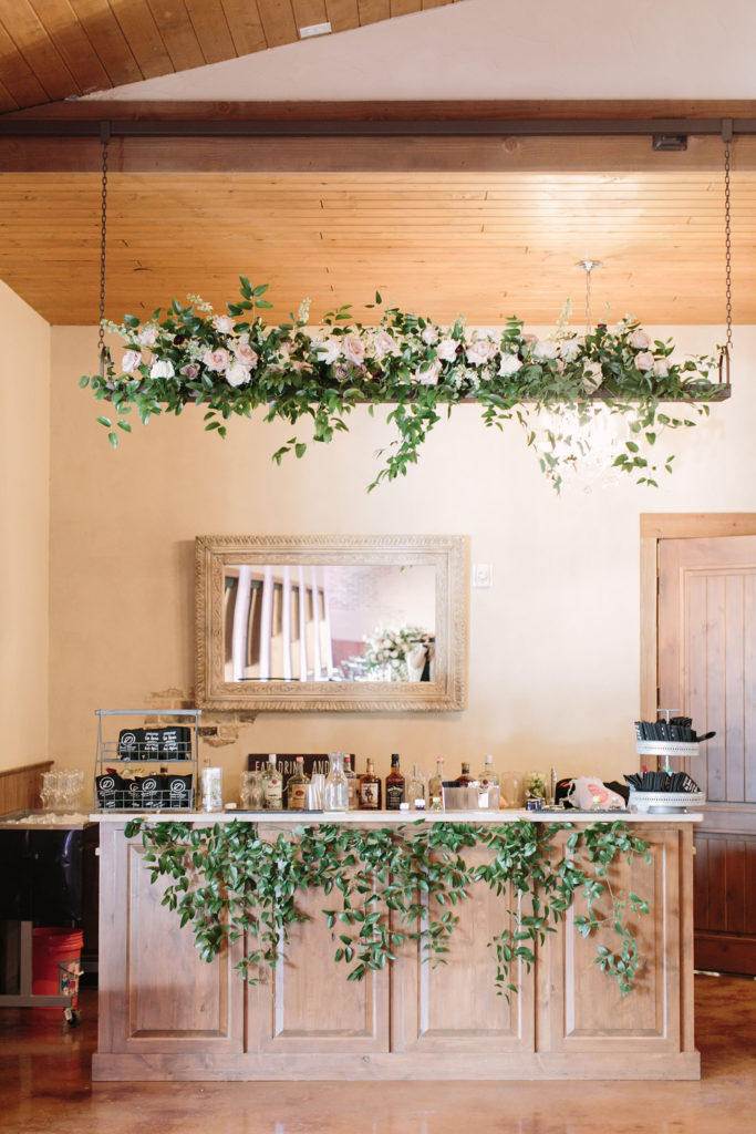 Elevating Your Wedding Day Decor with Your Florals | Reiley and Rose | Central Texas Floral Designer | Chandelier of Gruene | central texas wedding venue, wedding inspiration, floral inspiration, wedding decor, hanging florals, floral boxes, reception space decor | via reileyandrose.com