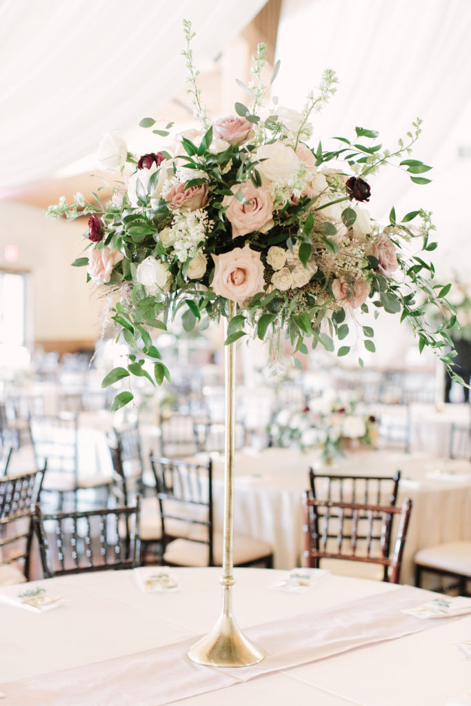 Elevating Your Wedding Day Decor with Your Florals | Reiley and Rose | Central Texas Floral Designer | Chandelier of Gruene | central texas wedding venue, wedding inspiration, floral inspiration, wedding decor, centerpieces, tall centerpieces, compote centerpieces, candle centerpieces | via reileyandrose.com