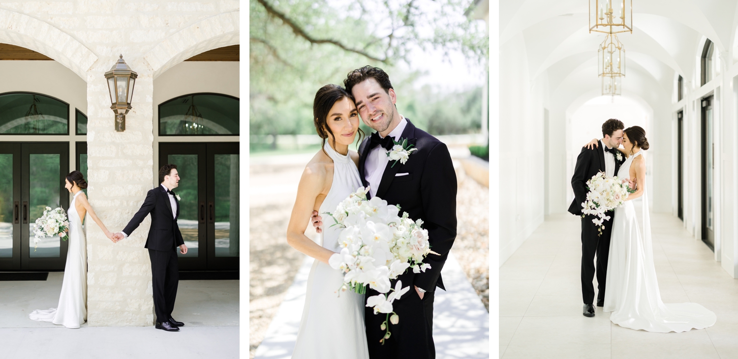 Bride and Groom on Wedding Day | Reiley and Rose | Texas Hill Country Wedding Floral Designer | The Preserve at Canyon Lake | classic wedding, chic wedding, simple wedding, wedding day inspiration | via reileyandrose.com