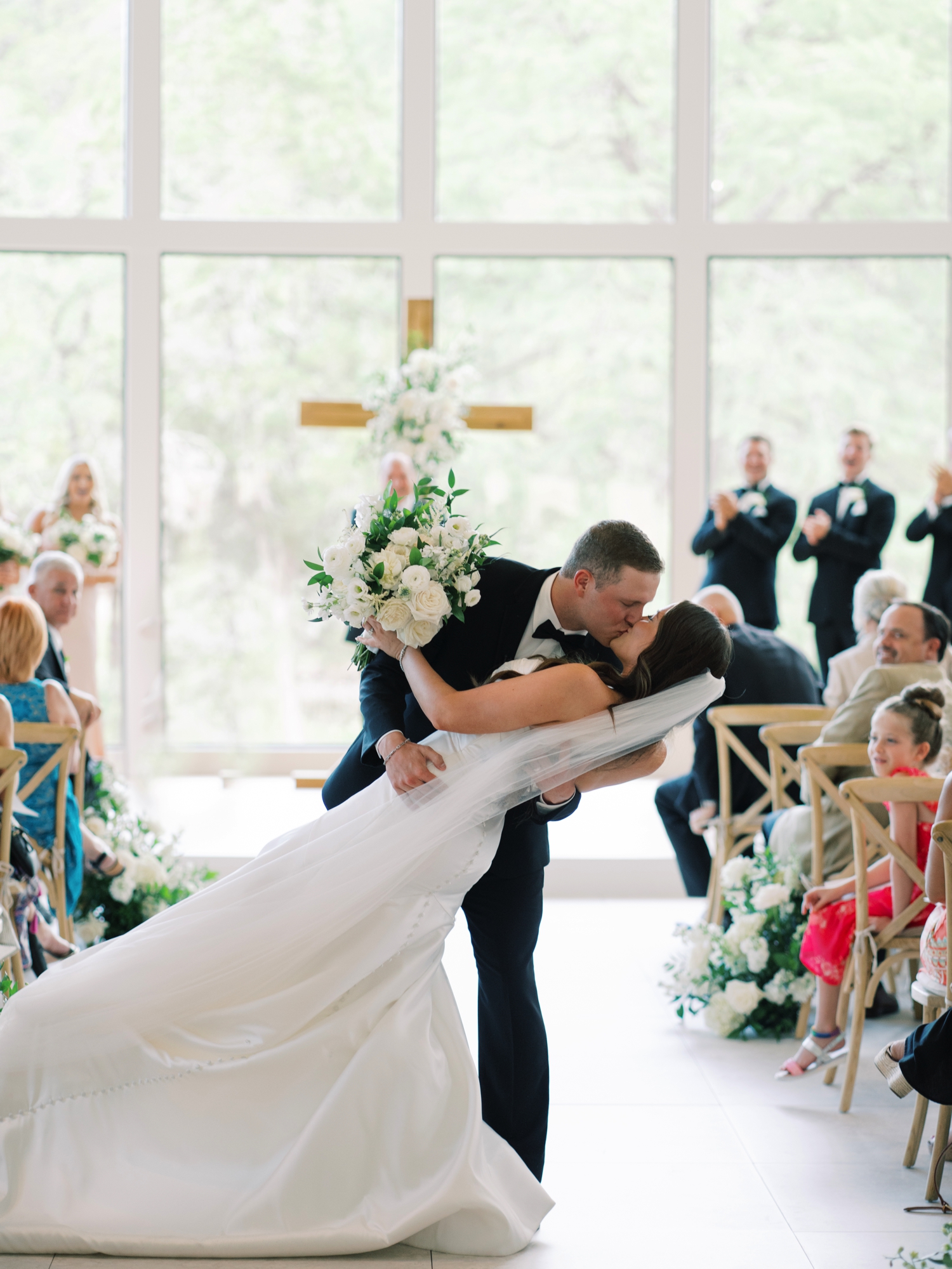 Classic wedding day details at an all-white wedding in the Texas Hill Country | The Preserve at Canyon Lake