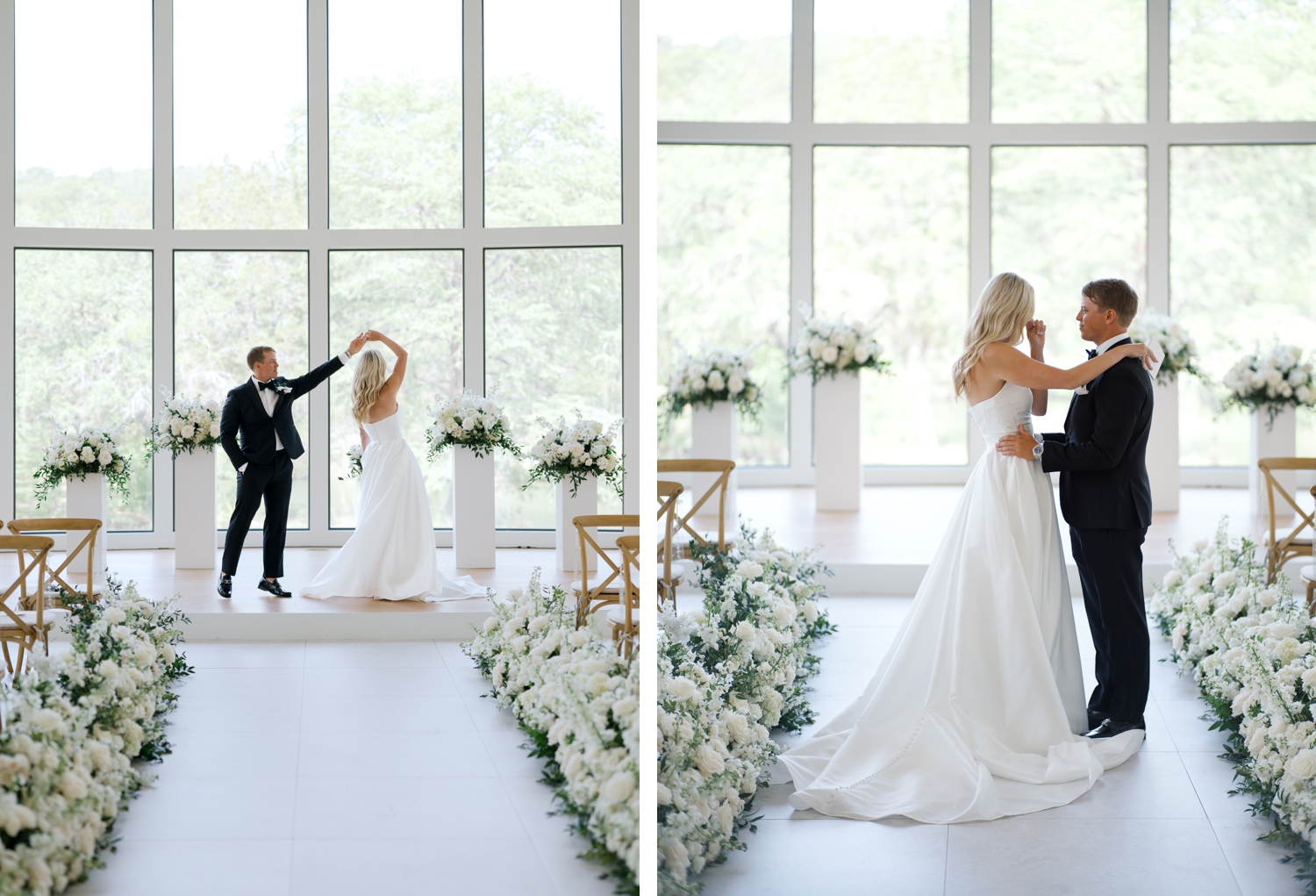 Black and White Wedding Day at The Preserve Canyon Lake | Using florals throughout your wedding no matter the space can completely transform it for your day! | Reiley and Rose