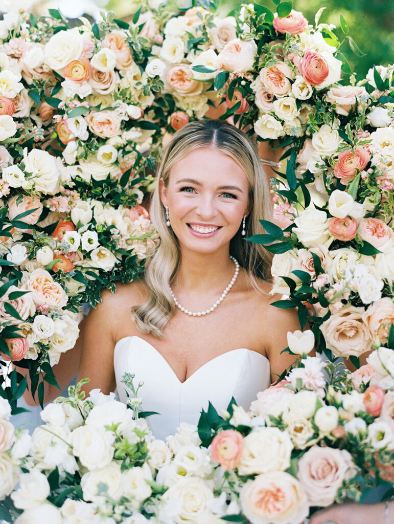 bride with flowers
