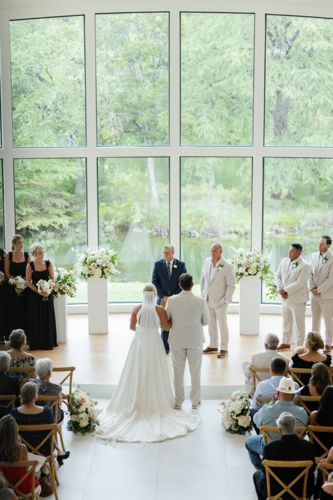 father of the bride giving bride away wedding planner
