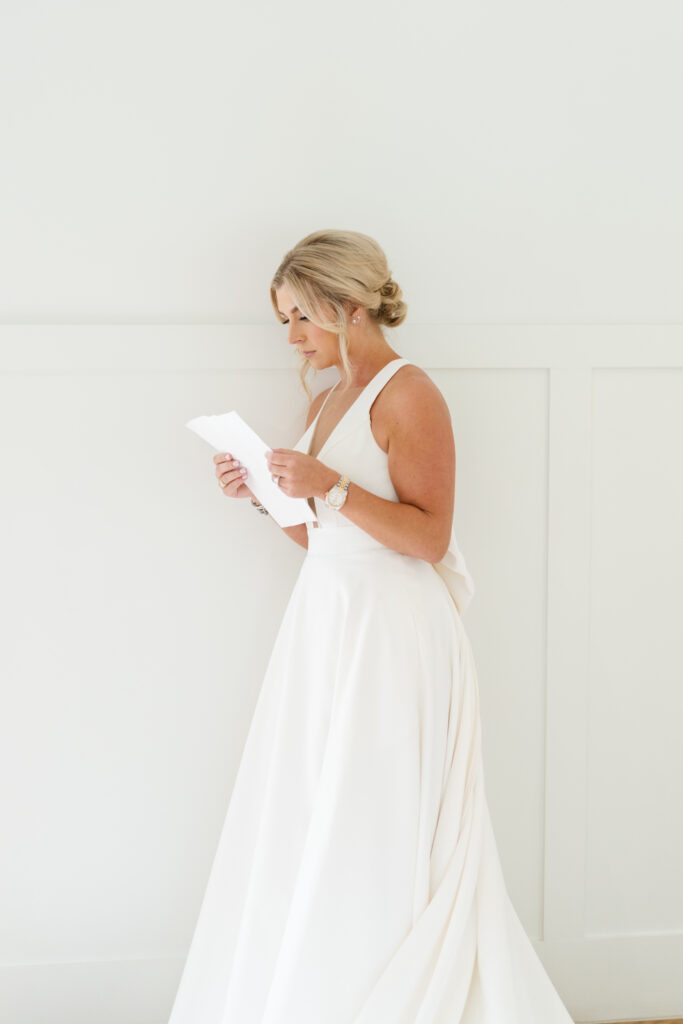 bride reading vows
why you need to hire a wedding planner