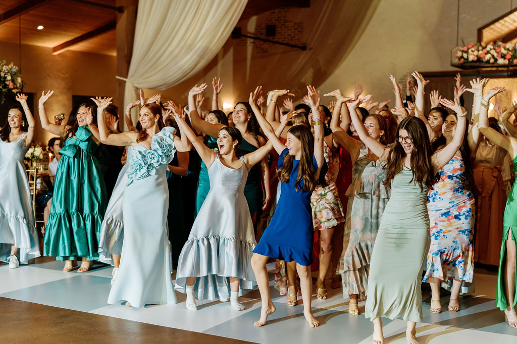 colorful gruene wedding flash mob