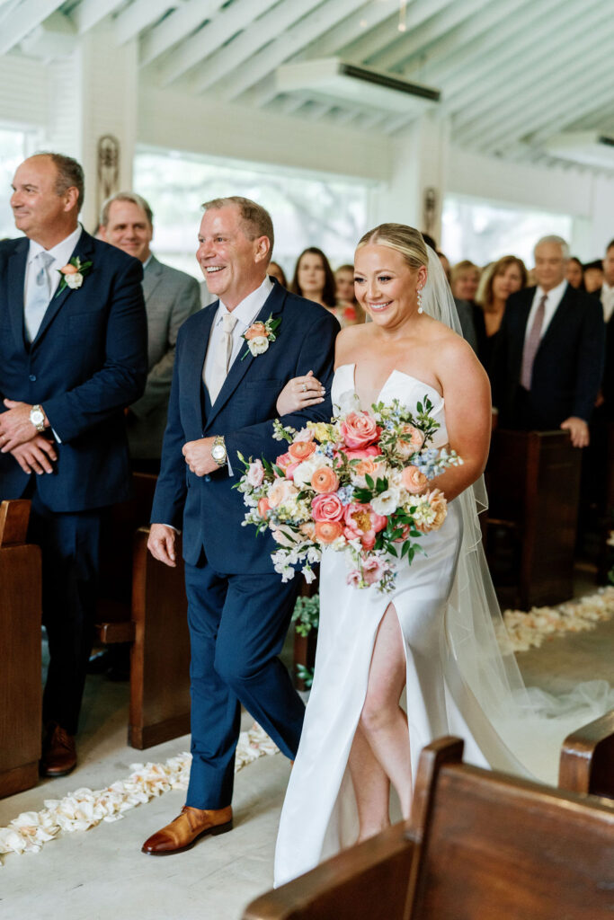 bride walking down the aisle