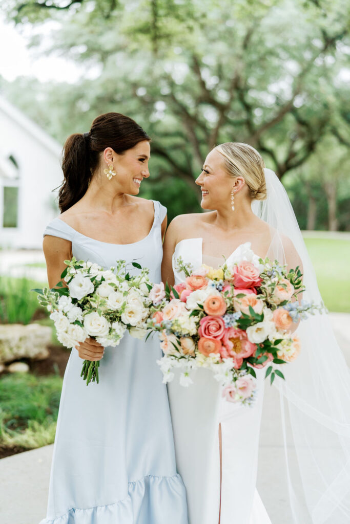 bride and bridesmaids
