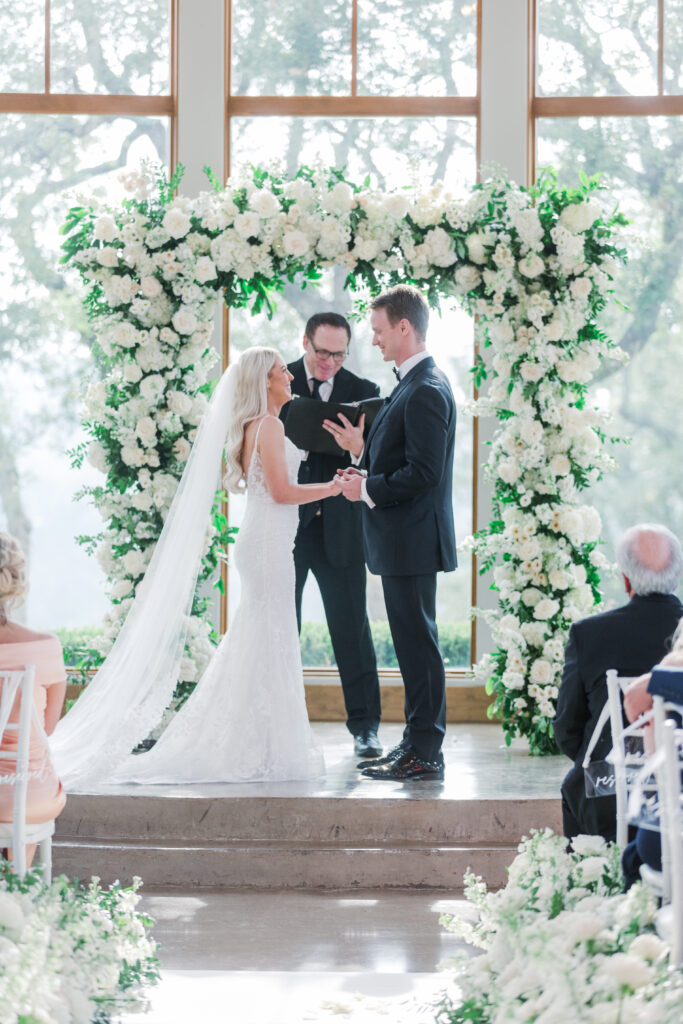 full floral wedding arch floral filled wedding