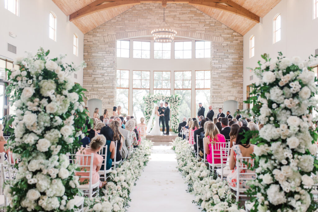 floral filled wedding chapel
floral filled wedding