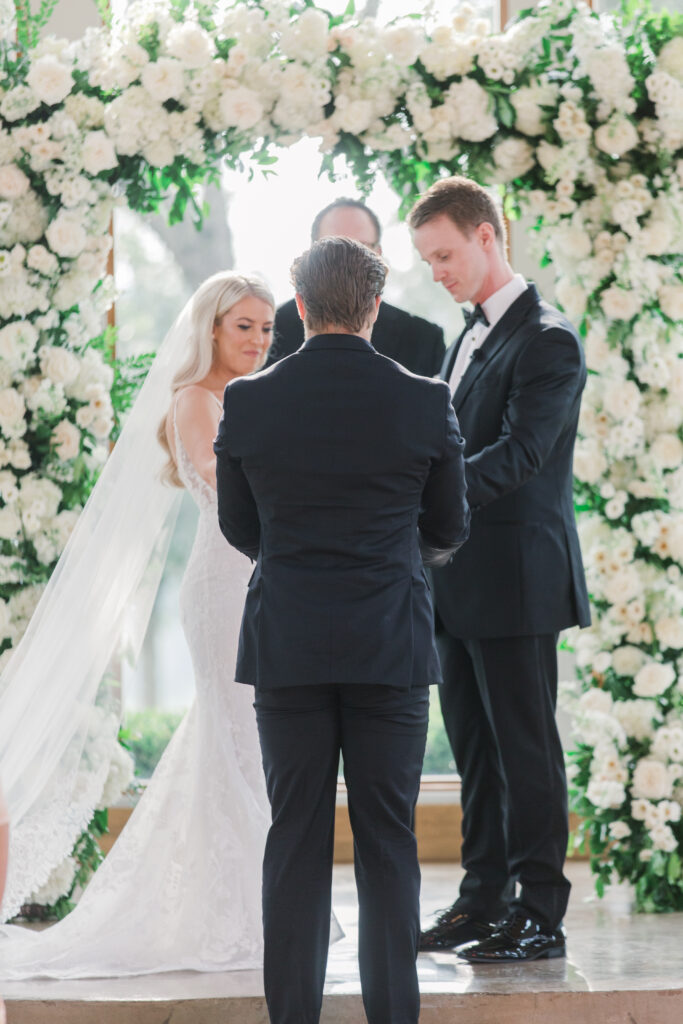 square full floral wedding arch
floral filled wedding