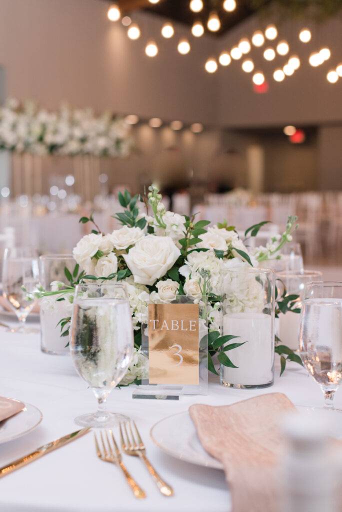 centerpiece flowers all white florals
