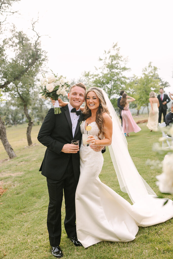 bride and groom Hill Country Wedding Day