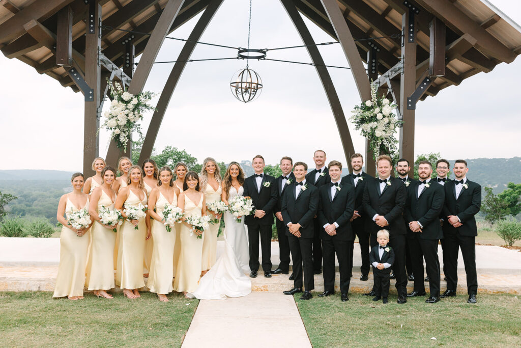 bridal party Spring Hill Country Wedding Day
