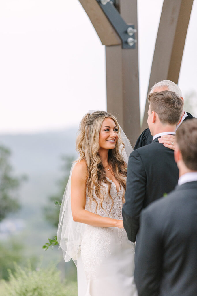 bride during wedding ceremony Spring Hill Country Wedding Day
Hill Country Wedding Day