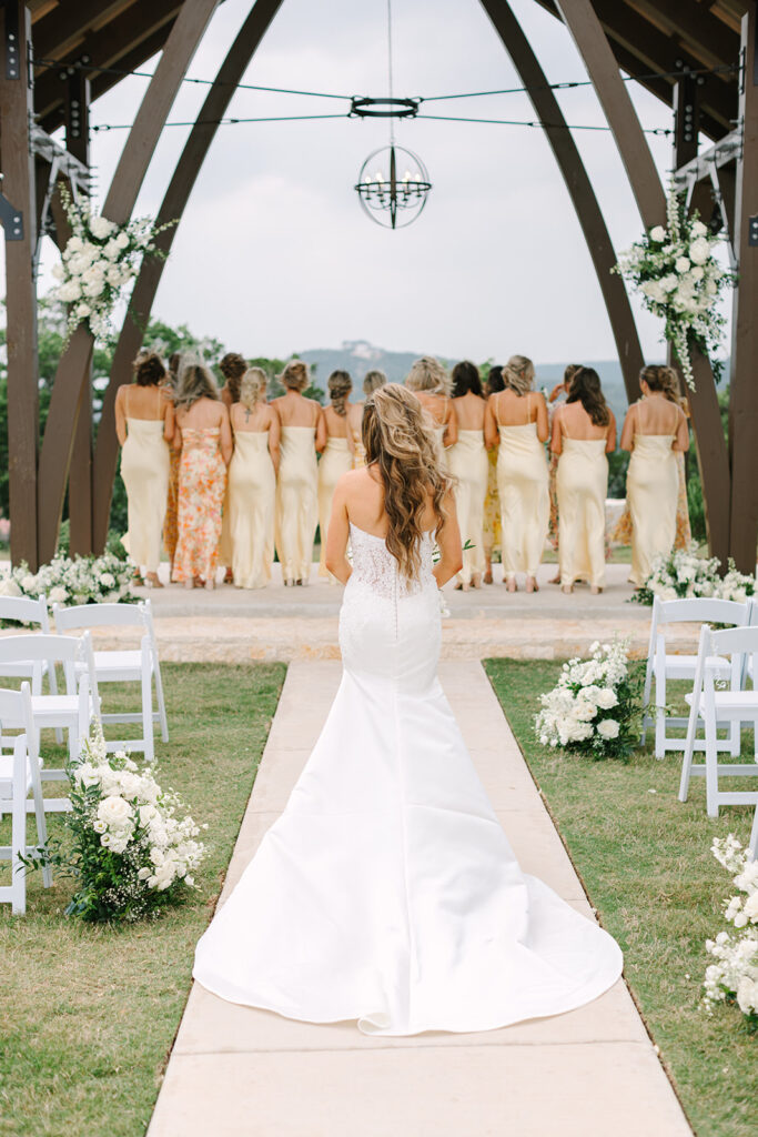 bride and bridesmaids Spring Hill Country Wedding DayHill Country Wedding Day