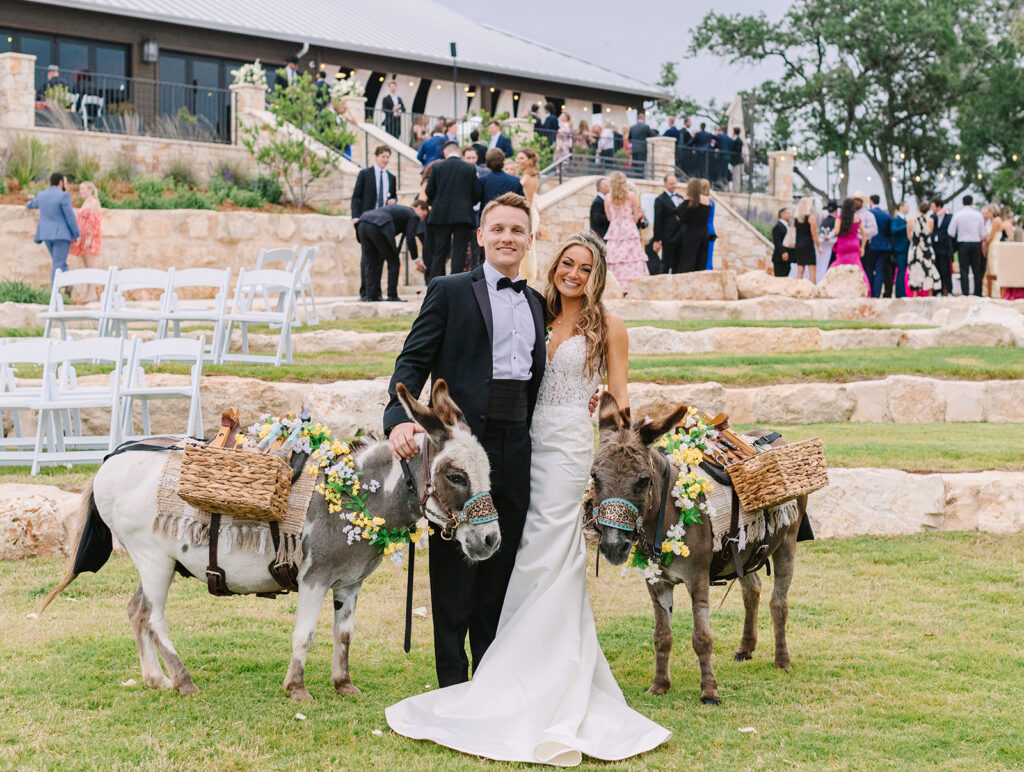 tequila donkeys at wedding
