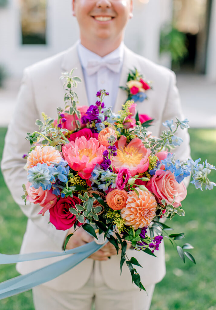 bridal bouquet, wedding flowers, vibrant wedding flowers spring wedding florals