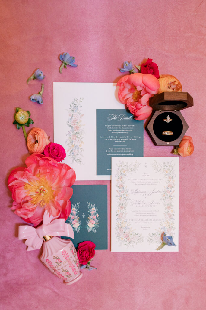 invitation for wedding with flowers