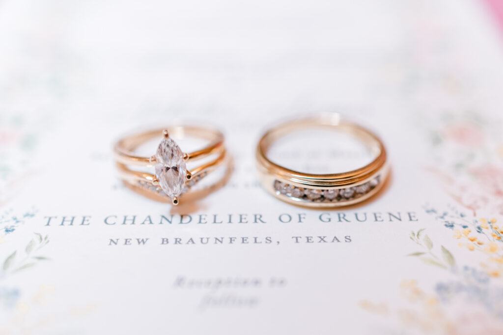 wedding rings bride and groom