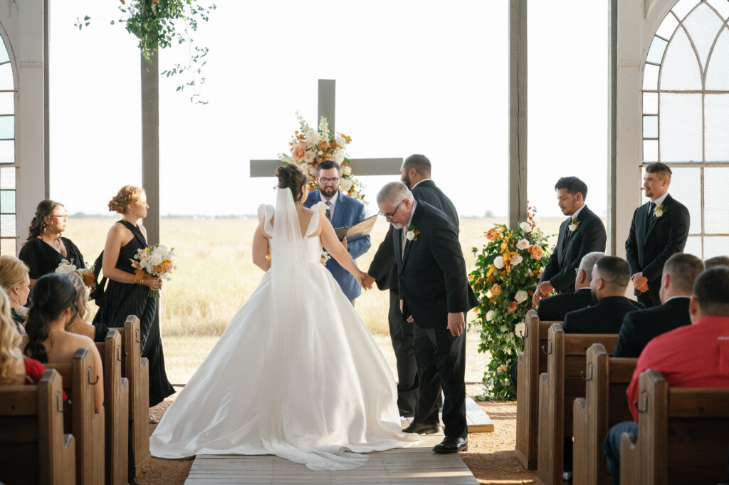 Fall Wedding at The Allen Farmhaus, chapel wedding