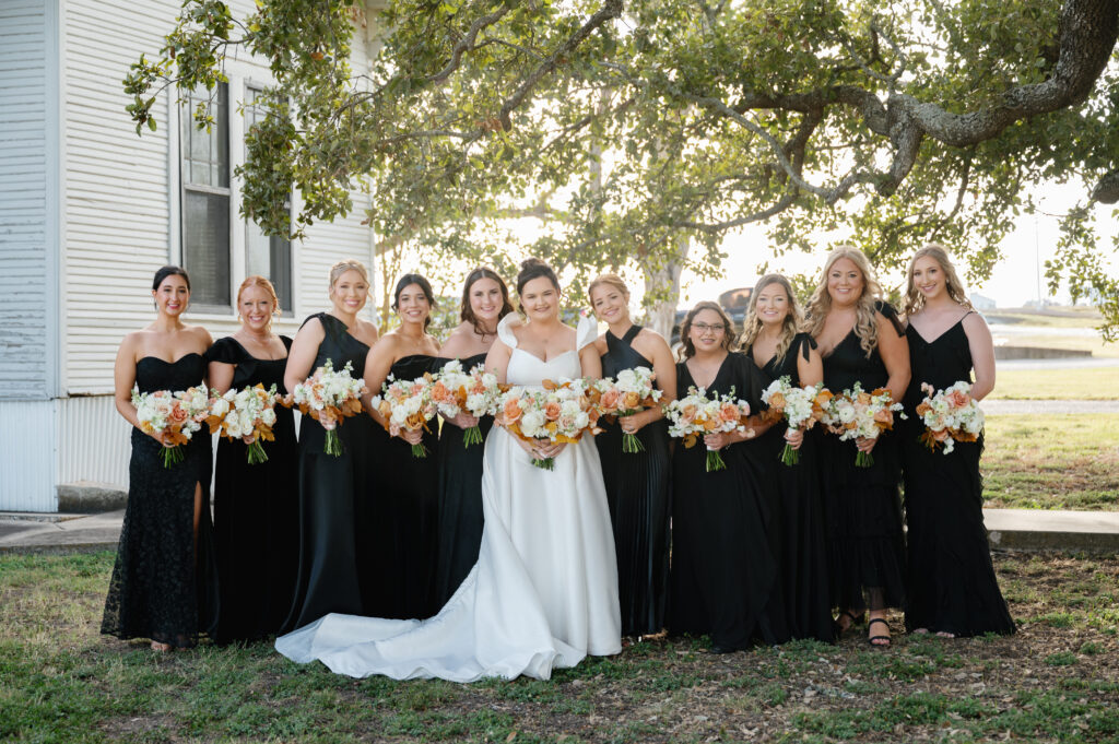 Fall Wedding at The Allen Farmhaus, fall bridesmaids