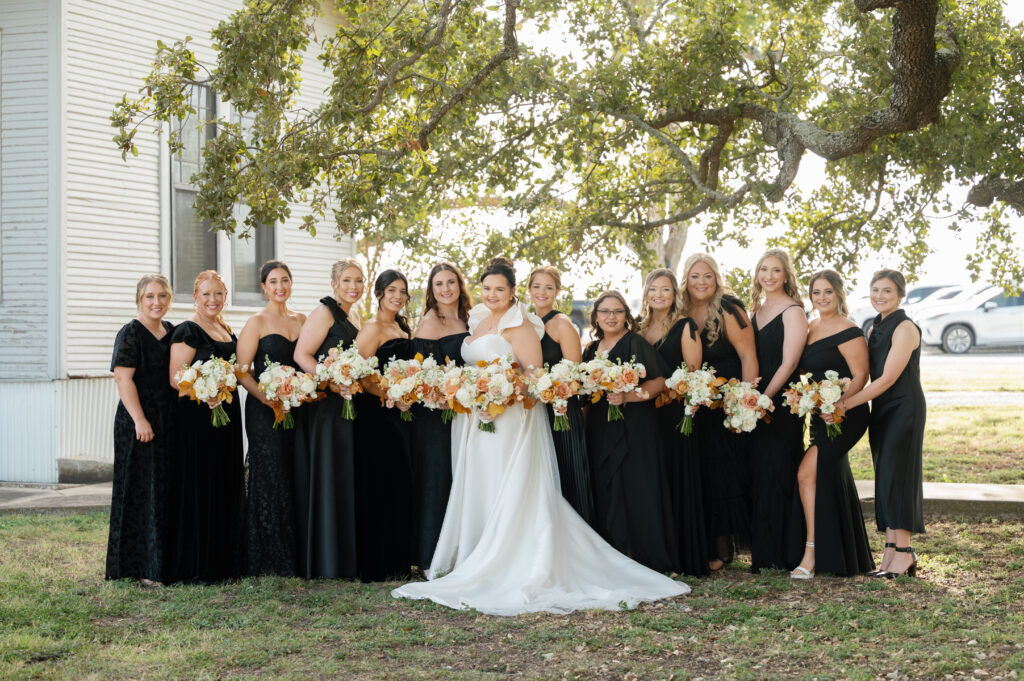 Fall Wedding at The Allen Farmhaus, bridal party