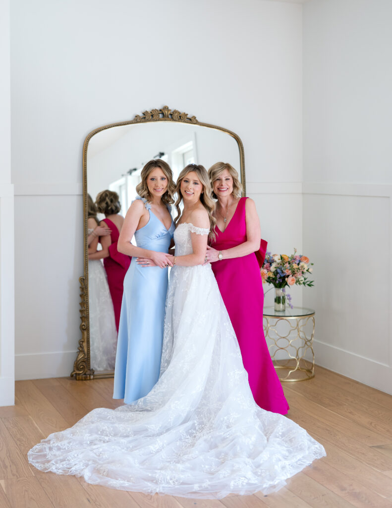 Bride and her mom and sister The Preserve at Canyon Lake wedding
