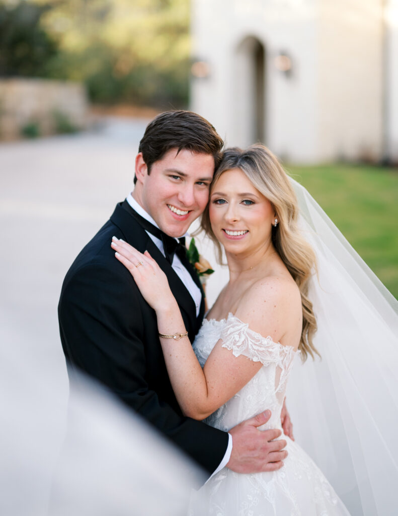 Bride and Groom portraits outside 