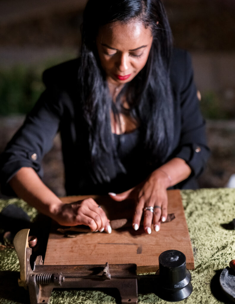 cigar rolling at a wedding 