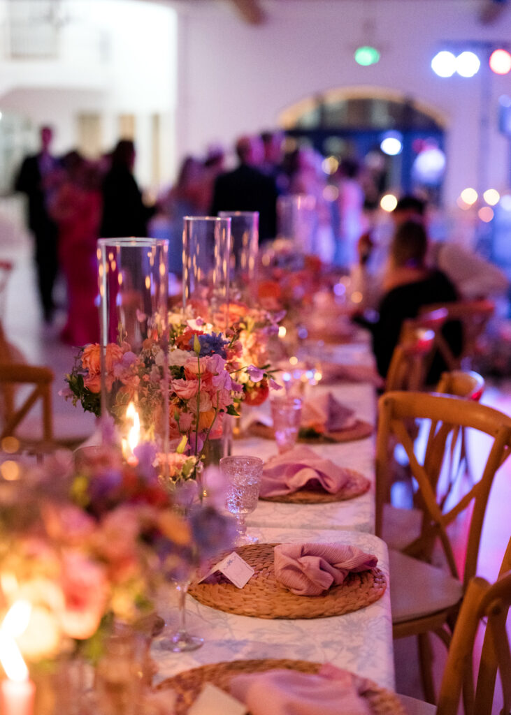 beautiful candle lit tablescape