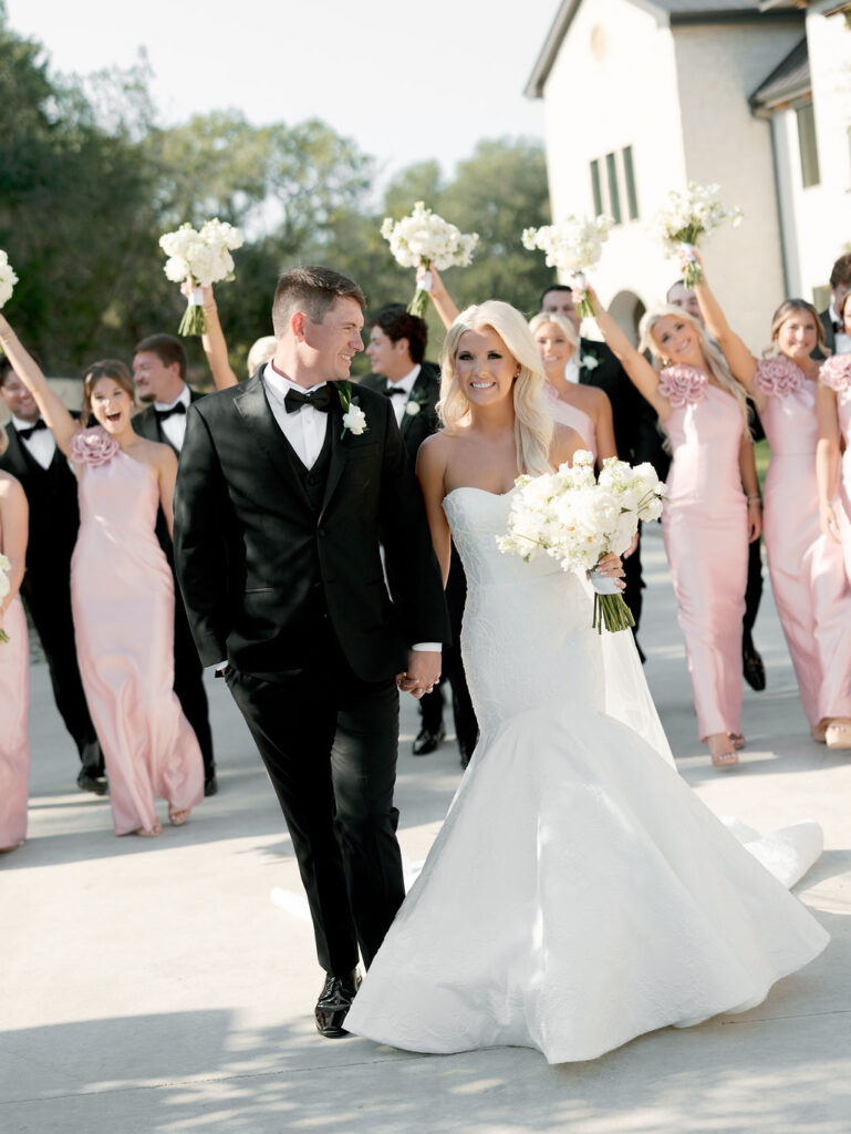 Hill Country wedding bridal party
