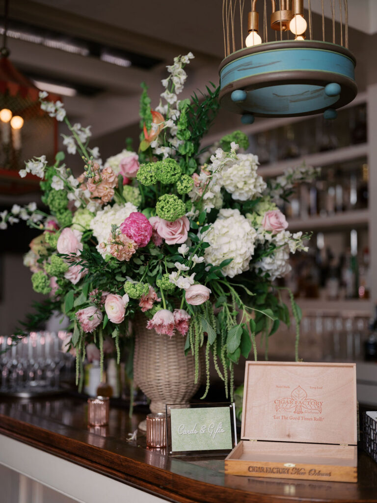 Gorgeous bar centerpiece