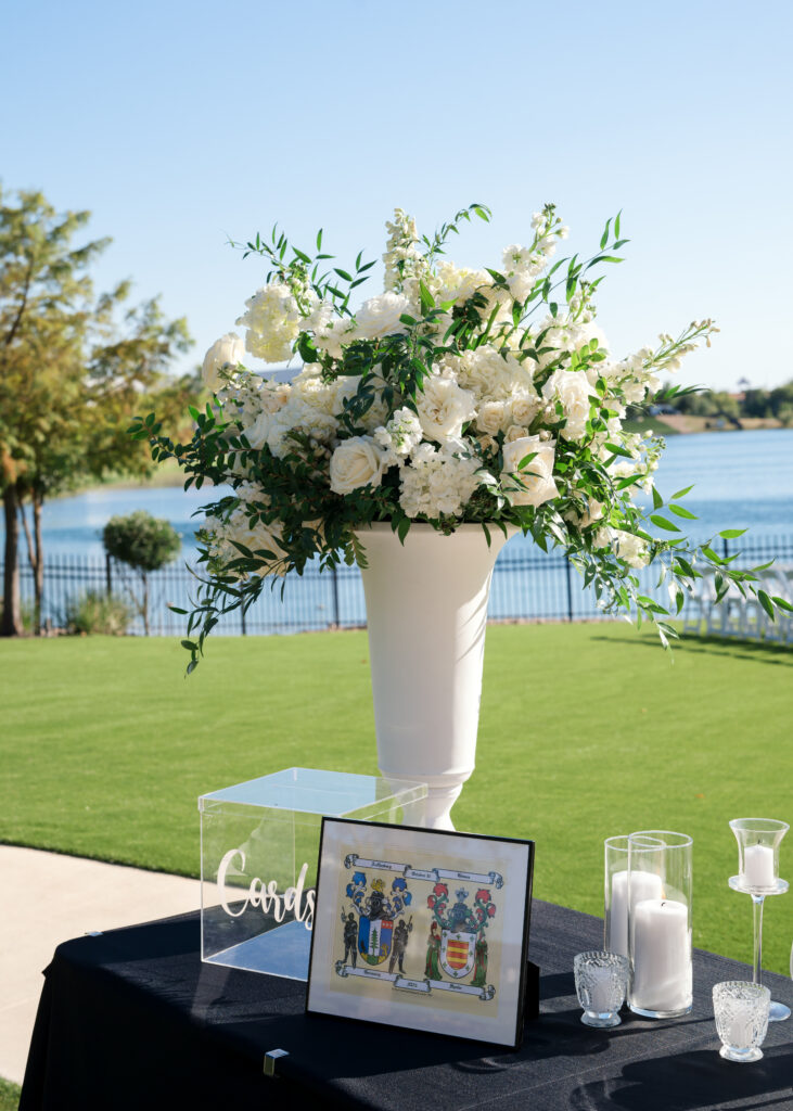Large urn wedding centerpiece