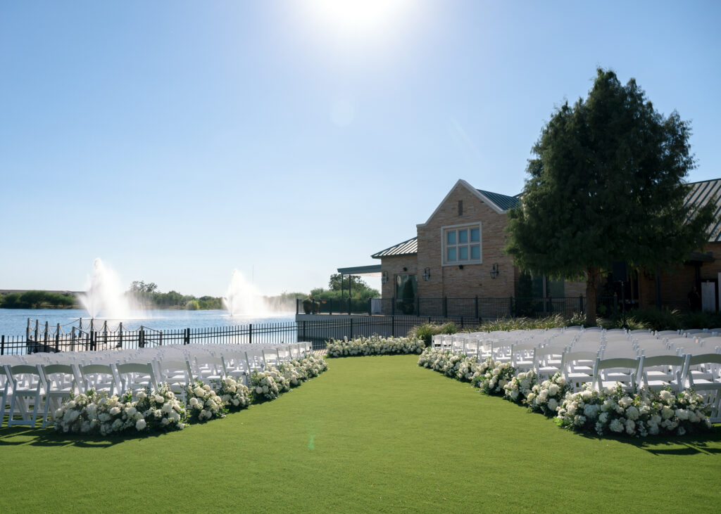 Wedding ceremony outdoor flowers