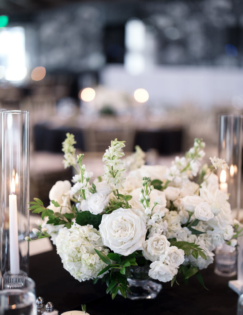 White compote centerpiece