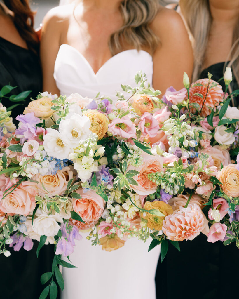 Pastel bridal bouquet