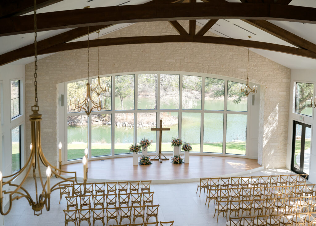Indoor ceremony space at The Preserve
