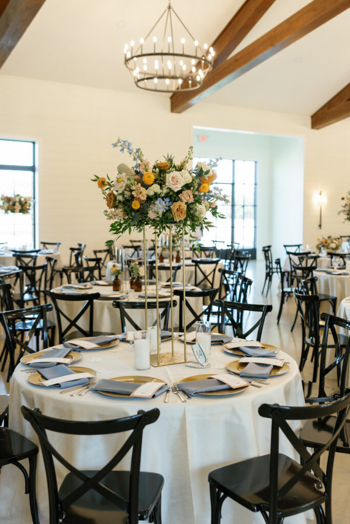 Tall fall floral design