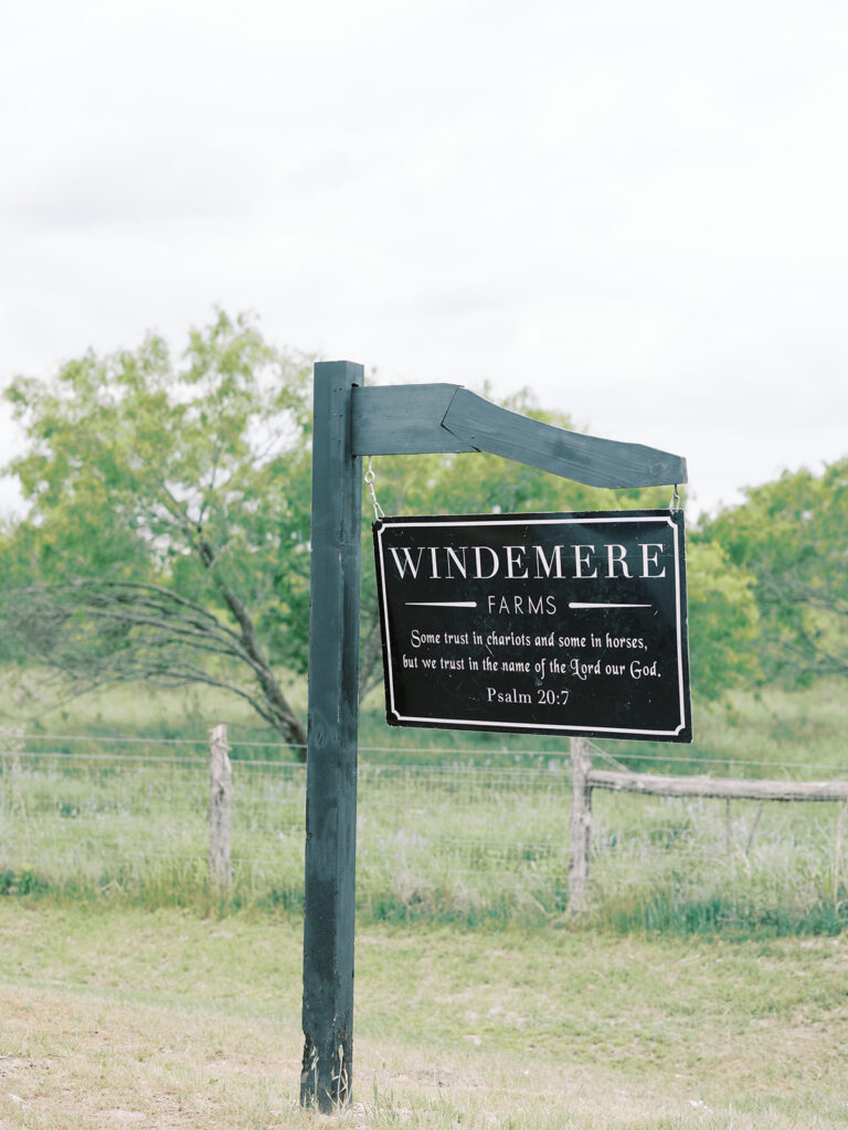 Windemere Farms sign