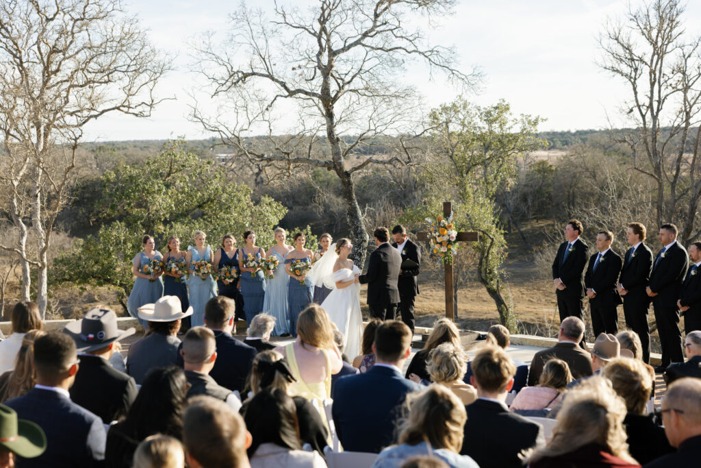Hill country wedding venue view